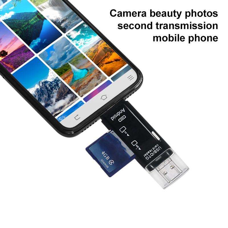 D-178 5 In 1 Type-C / USB-C Multi-function Card Reader (White)