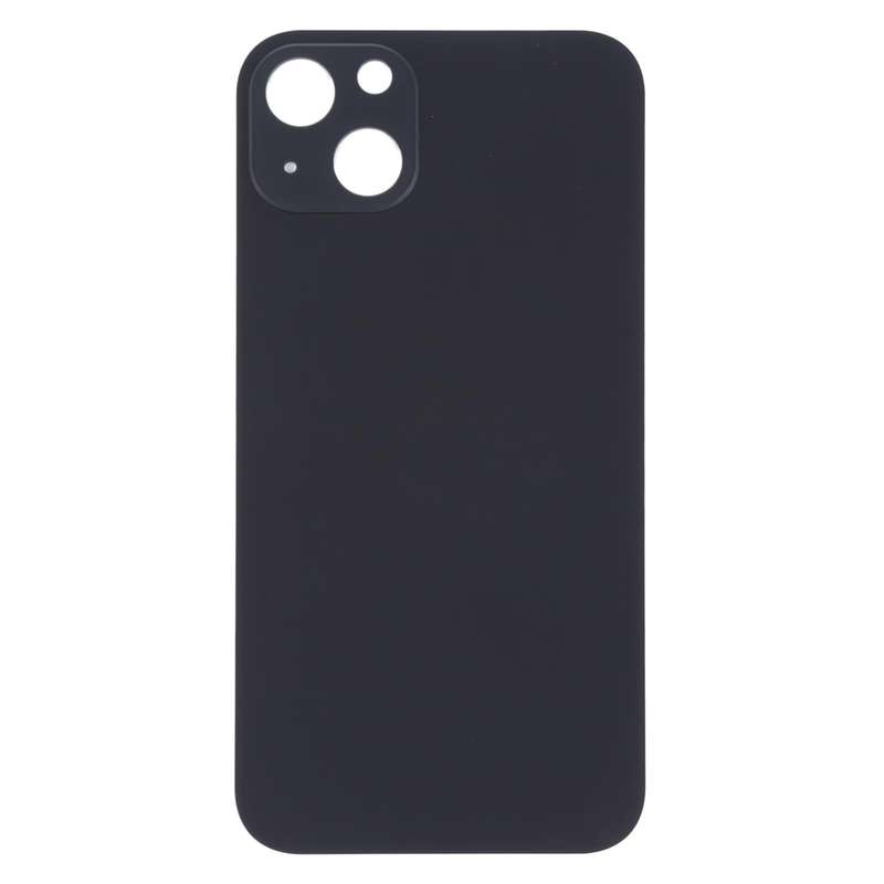 Easy Replacement Big Camera Hole Glass Back Battery Cover for iPhone 13(Black)