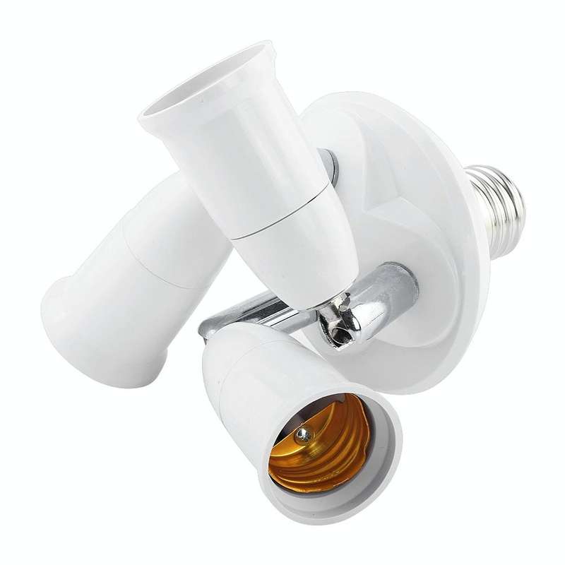 E27 to E27 Splitter Adjustable LED Light Bulb Holder Adapter Converter Socket Light Bulb Holder, ...