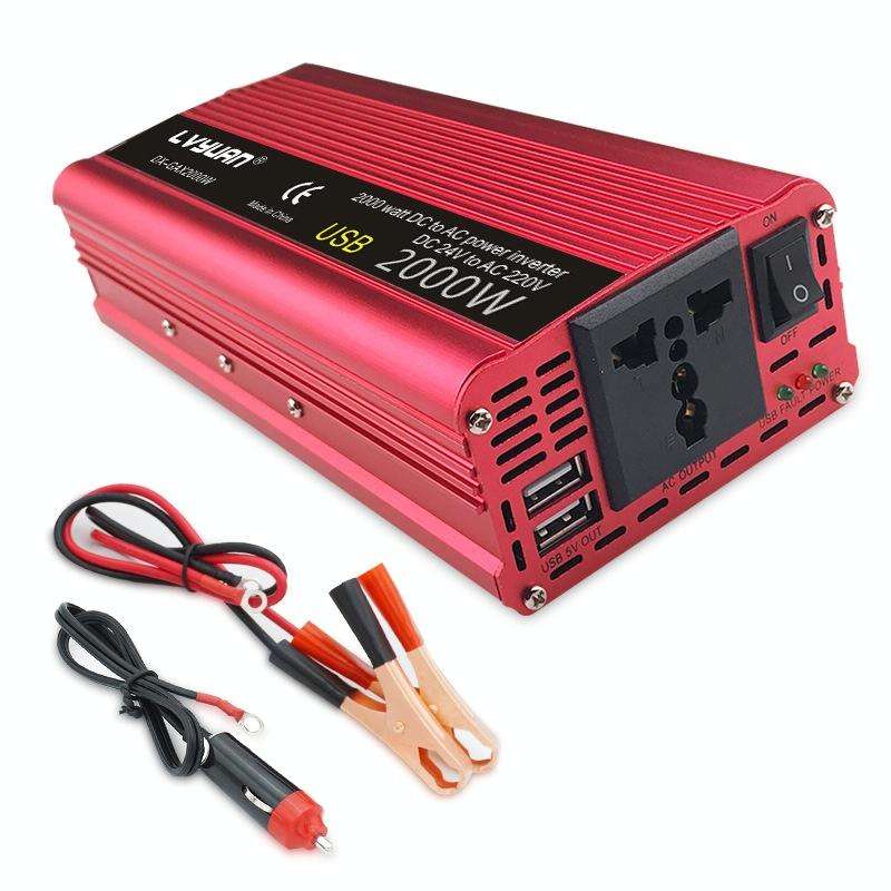 LVYUAN Car Inverter Dual USB Power Converter, Specification: 12V to 220V 1500W UK Plug