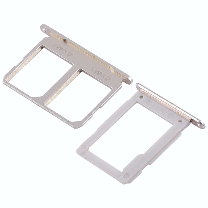 For Galaxy A9100 / A9 (2016) 2 SIM Card Tray + Micro SD Card Tray (Gold)