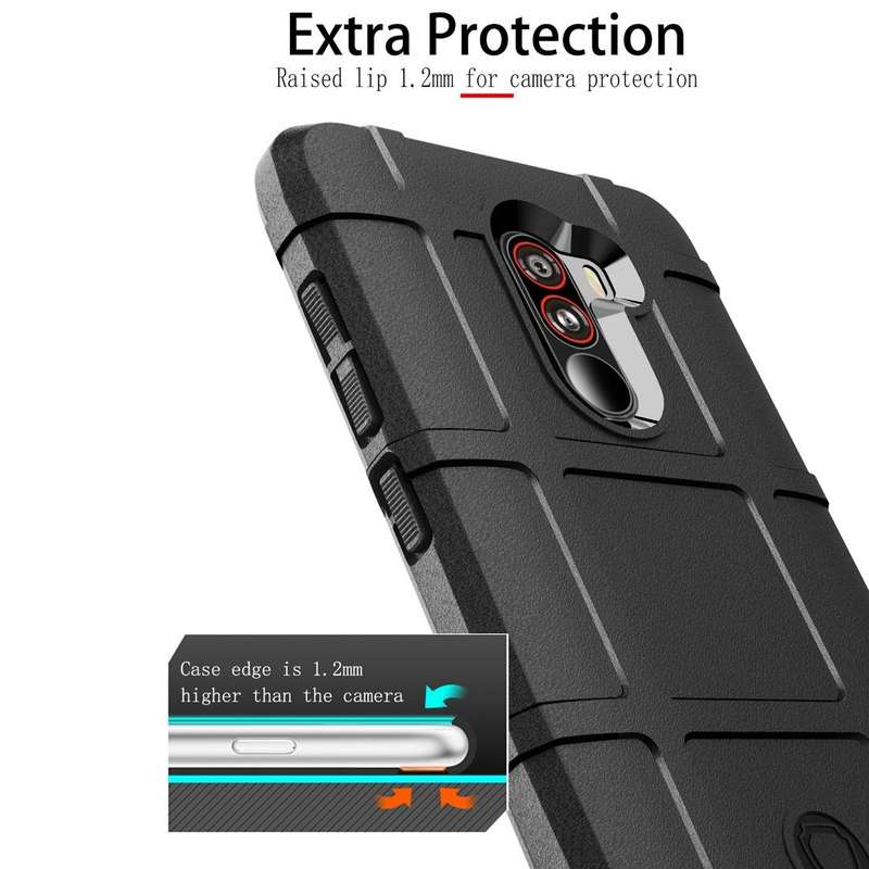 Full Coverage Shockproof TPU Case for Xiaomi Pocophone F1 (Black)