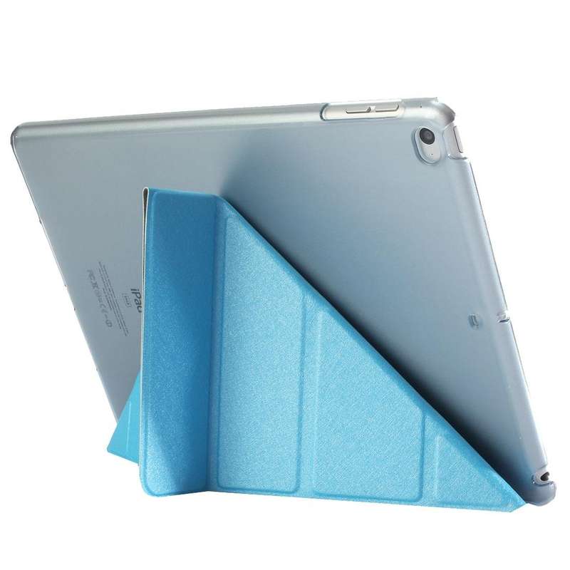 For iPad 9.7 (2018) & iPad 9.7 (2017) & iPad Air Silk Texture Horizontal Deformation Flip Leather...