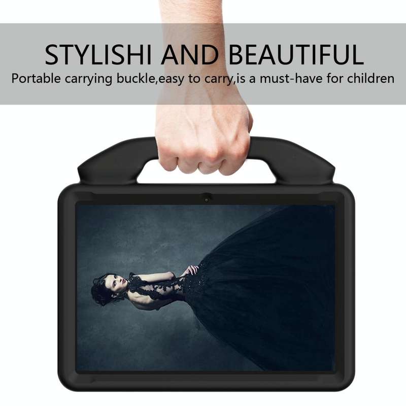 For Huawei MediaPad T5 10.1 inch EVA Children Falling Proof Flat Protective Shell With Thumb Brac...