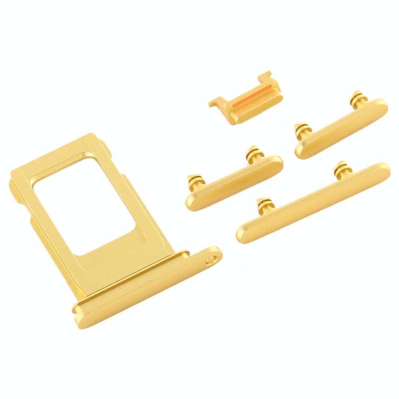 SIM Card Tray + Side Key for iPhone 11(Yellow)