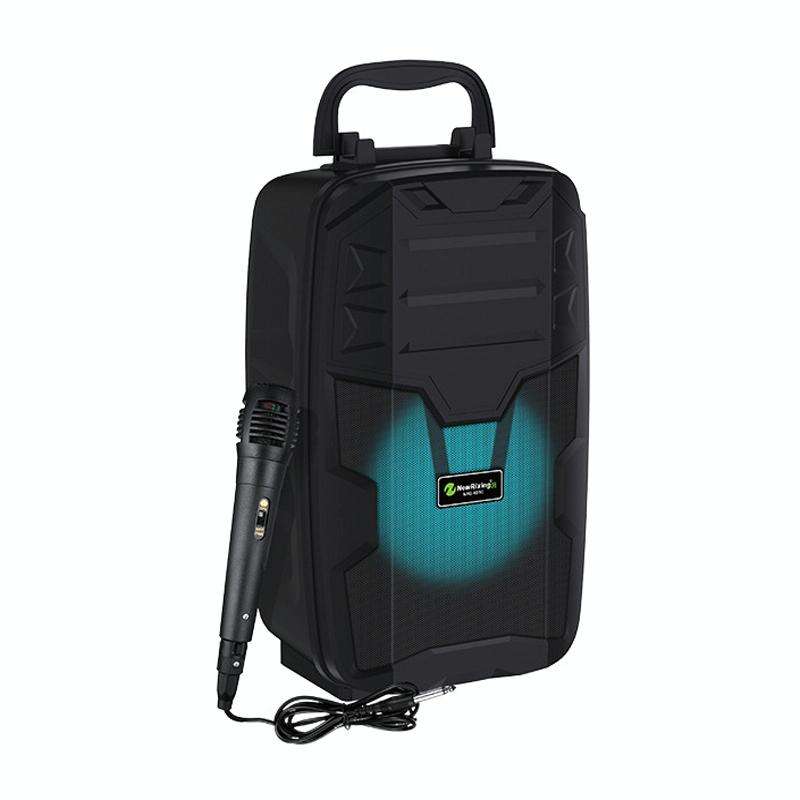NewRixing NRG401C Outdoor Portable Karaoke Wireless Speaker High-Power Audio Amplifier With Mic(B...