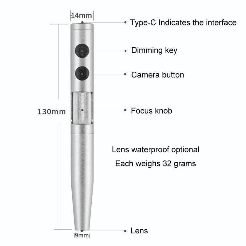 5 Million Digital Electron Microscope Magnifying Dermatoscope, Specification: B008+10 inch Screen