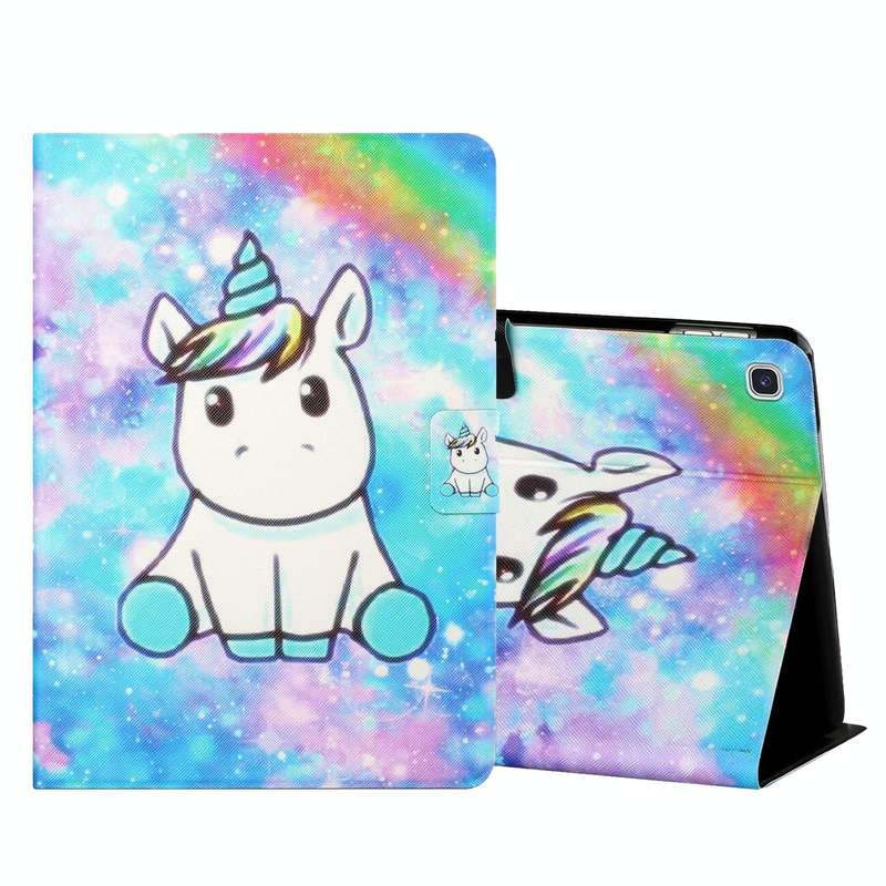 For Samsung Galaxy Tab A 10.1 2019 T515/T510 Colored Drawing Horizontal Flip Leather Case with Ho...