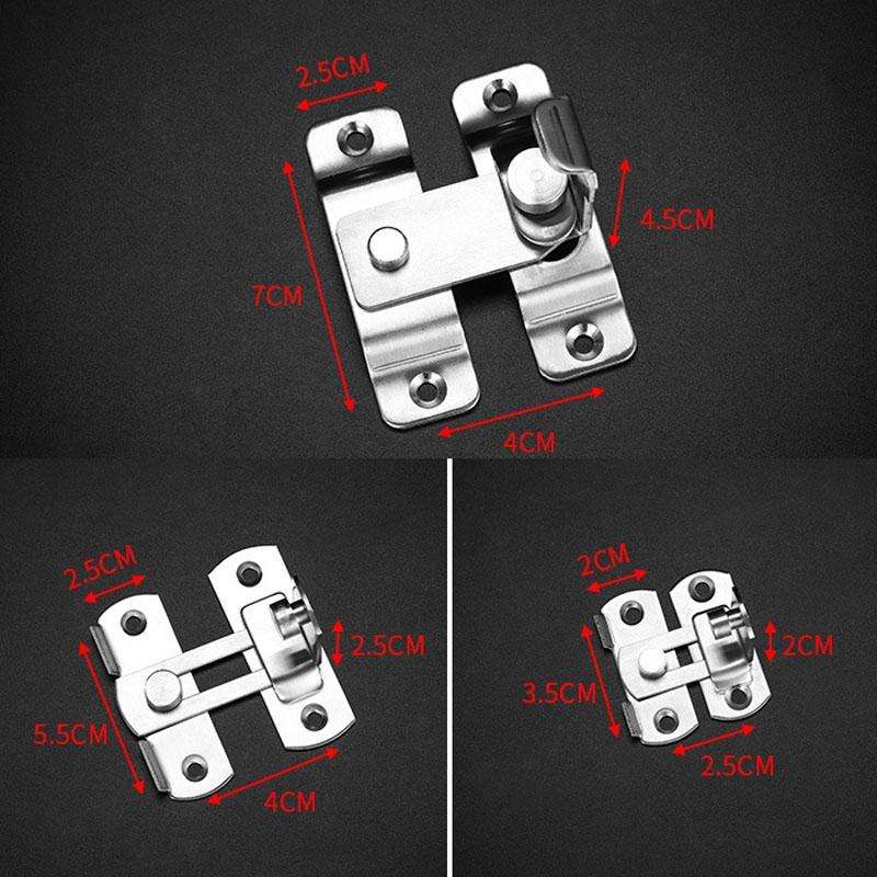 Small Stainless Steel 90 Degree Barn Door Lock Hook Stainless Steel Door Buckle Insertion