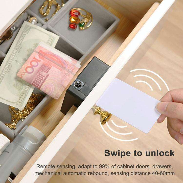 T8+ Non-opening Drawer Lock APP + IC Card Invisible Universal Cabinet Lock