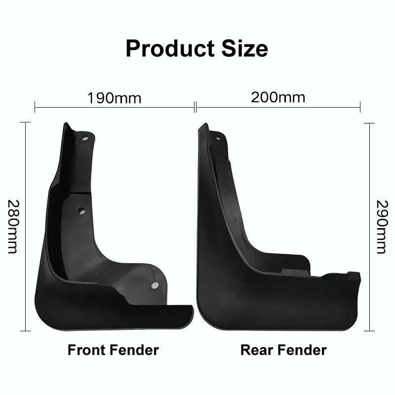 For Honda Fit Jazz Sport Pro 2021 4pcs/Set Car Auto Soft Plastic Splash Flaps Fender Guard