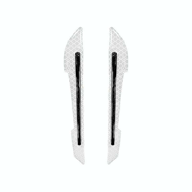4 Sets Car Reflective Sticker Door Border Anti-Collision Strip Leaf Board Personality Rear View M...