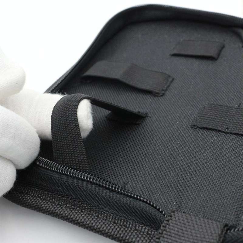 Zipper Storage Package Portable Multi-Function Tool Storage Bag, Style: F Leather+Canvas