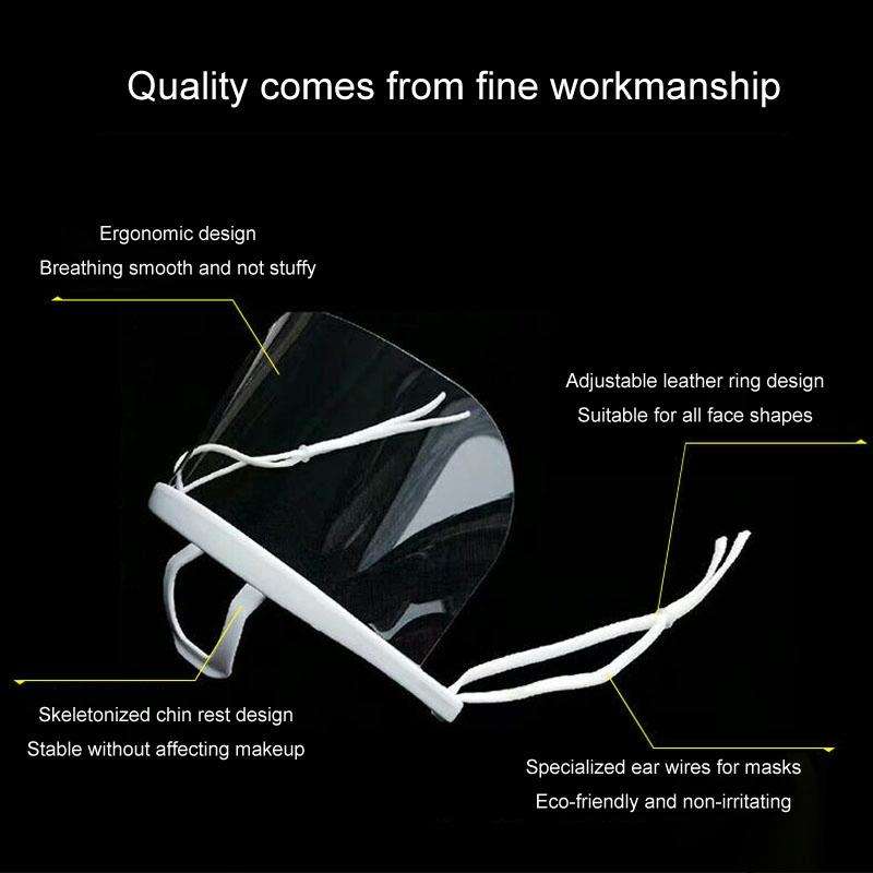 10pcs /Bag Recyclable Transparent Restaurant Mask Chef Anti-fog And Anti-Spittle Plastic Masks(op...