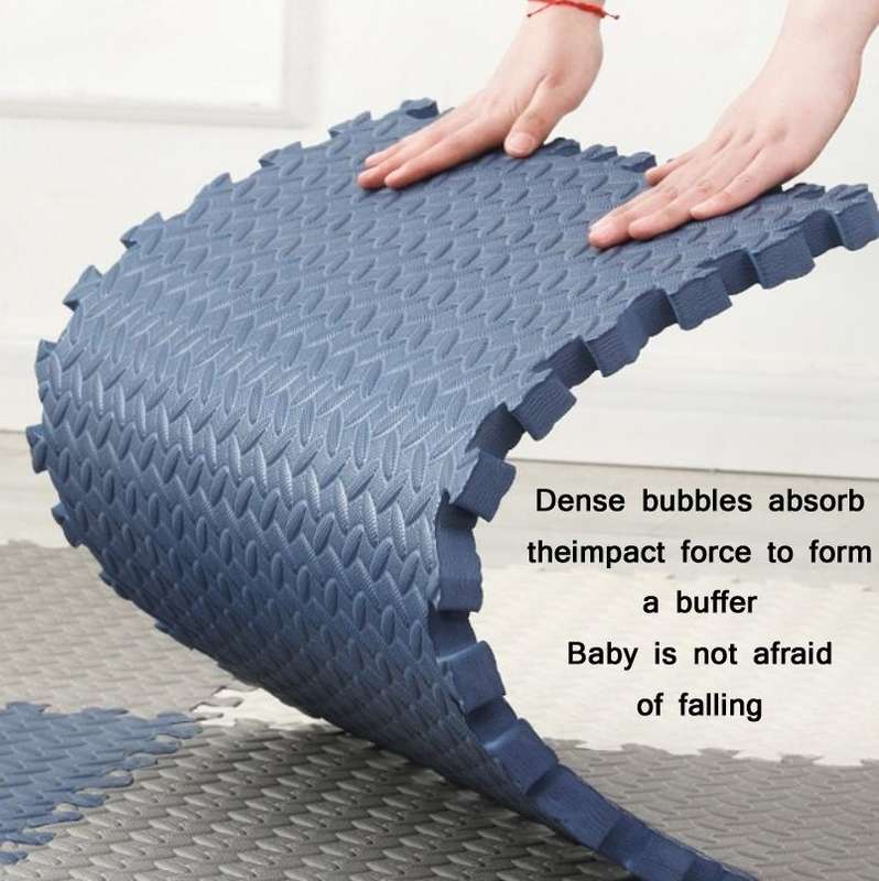 10 PCS Household Children Bedroom Stitching Leaf Pattern Thick Foam Crawling Mat, Size: 30x1.0cm(...