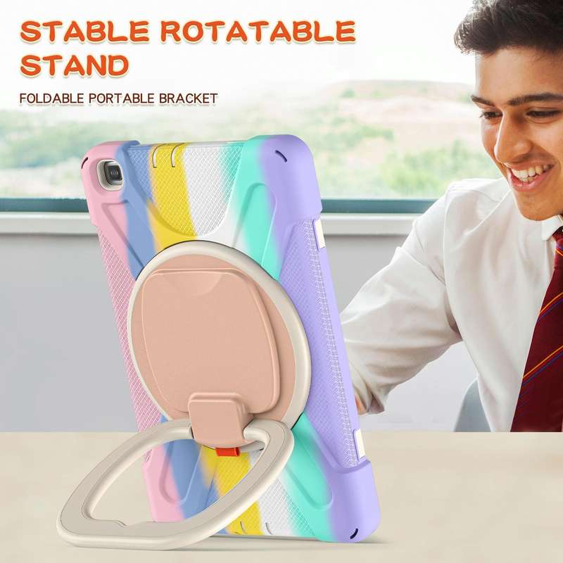 For Samsung Galaxy Tab A 8.0 (2019) T290 / T295 Silicone + PC Protective Case with Holder & Shoul...