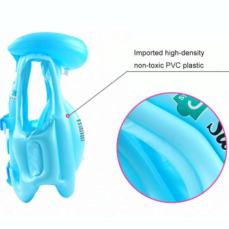 2 PCS B Code Float Inflatable Life Jacket Swimsuit, Size: Medium, Random Color Delivery