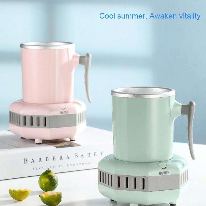 Fast Cooling Cup Mini Chilled Drinks Juice Desktop Quick-Freeze Cooling Drinks Cup, CN Plug(Green)