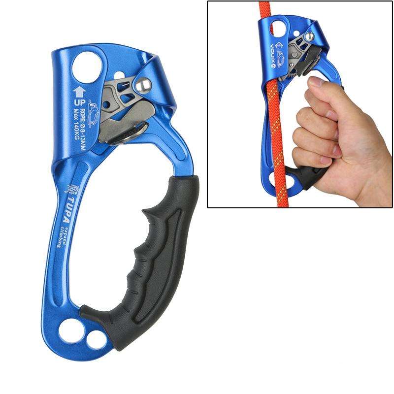 XINDA TP-8606 Outdoor Rock Climbing Aerial Work Anti-fall Handheld Rope Gripper for 8-12mm Diamet...