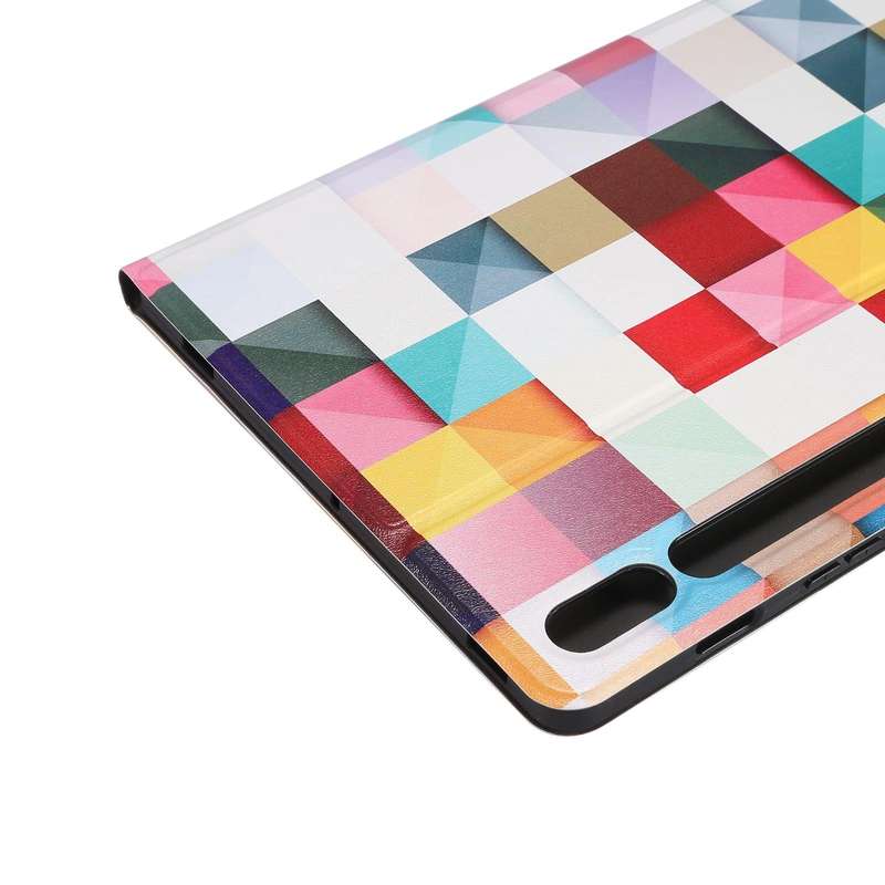 For Samsung Galaxy Tab S8 / Tab S7 Painted Voltage Pen Slot Tablet Smart Case(Fantasy Cube)