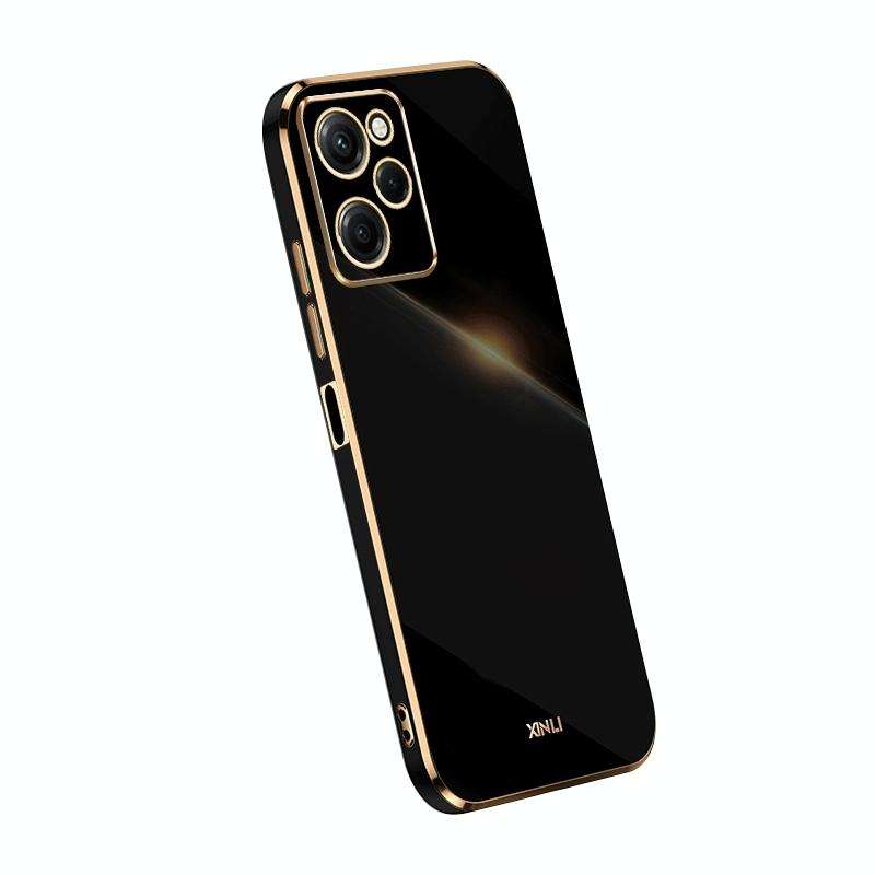 For Xiaomi Redmi Note 12 Pro Speed XINLI Straight Edge 6D Electroplate TPU Phone Case(Black)