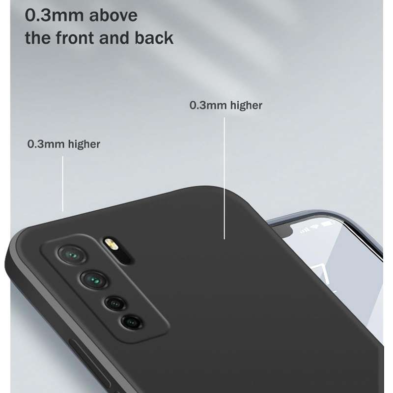 For Huawei nova 7 SE Solid Color Imitation Liquid Silicone Straight Edge Dropproof Full Coverage ...