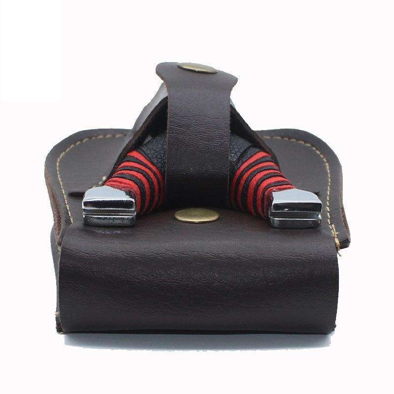 Steel Ball Package Leather Slingshot Bag Durable Without Deformation for Hunting, Color Random De...