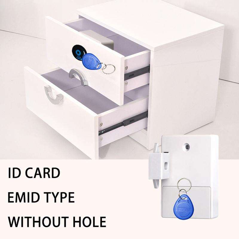 T3 ABS Magnetic Card Induction Lock Invisible Single Open Cabinet Door Lock (White)