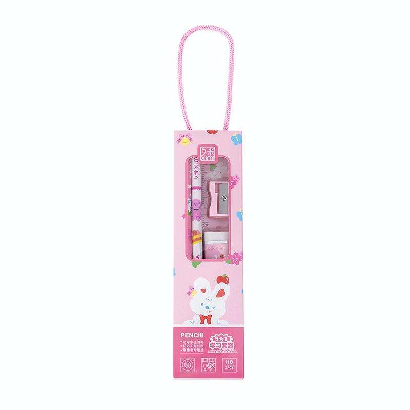 10 Sets Handheld Stationery Set Gift Box Student Prizes(Random Color Delivery)