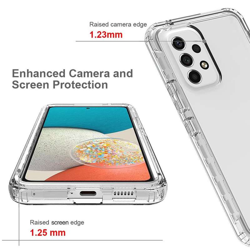 For Samsung Galaxy A53 5G Full Body Shockproof Clear Gradient Phone Case(Black)