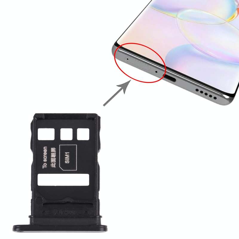 SIM Card Tray + SIM Card Tray for Honor 50 (Black)