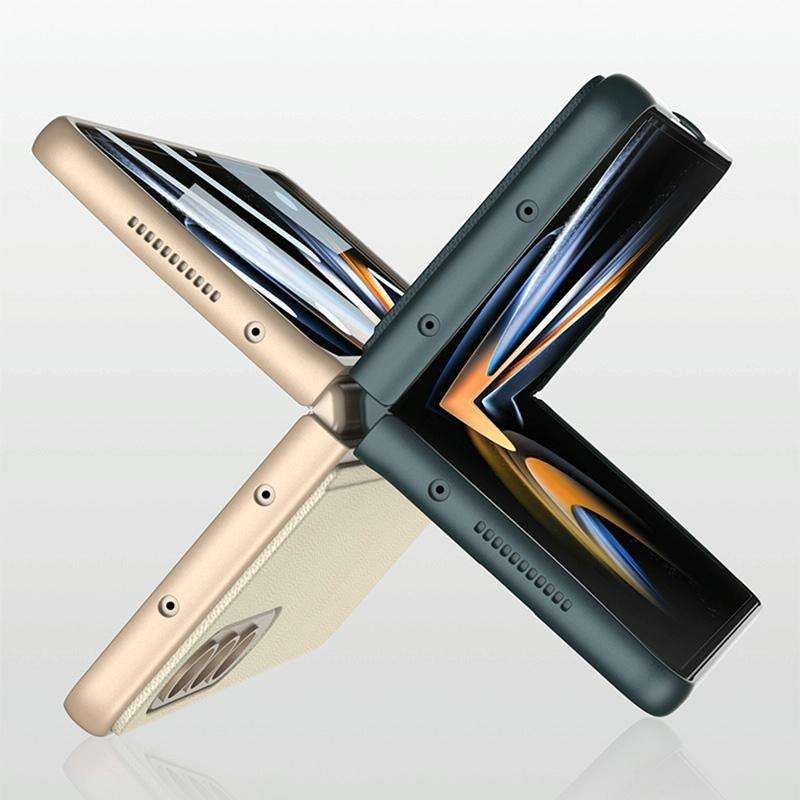 For Samsung Galaxy Z Fold4 GKK Integrated Ultra-thin Folding Leather Phone Case with Stand(Black)