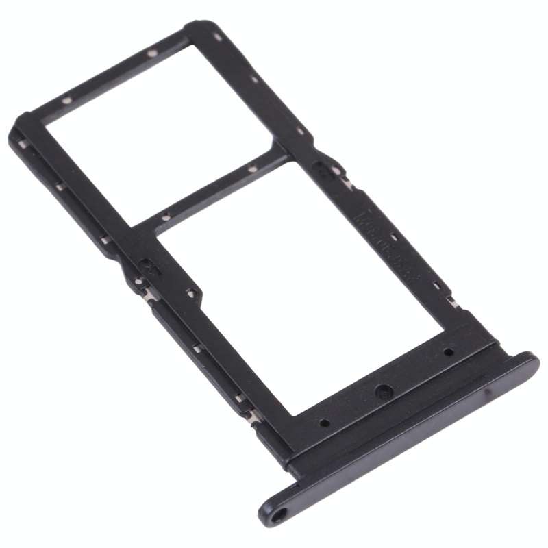 SIM Card Tray + SIM Card Tray / Micro SD Card Tray for Honor play 5T (Black)