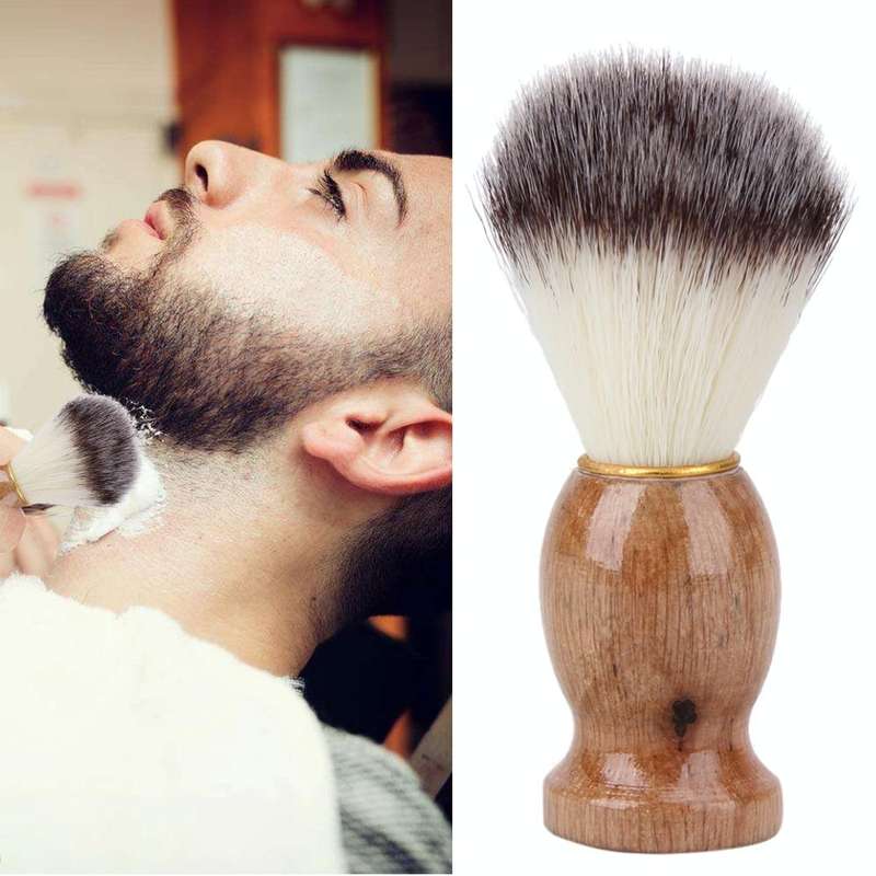Wood Handle Hair Shaving Brush Facial Beard Cleaning Appliance Shave Salon Badger Hair Tool Razor...