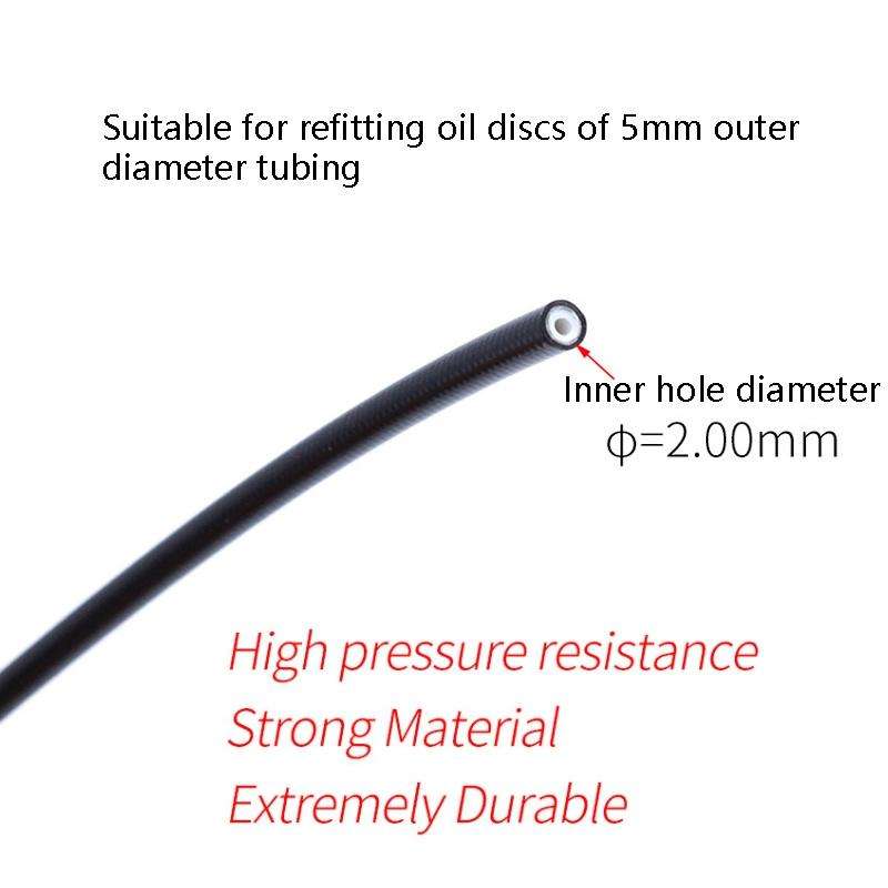 TRLREQ Mountain Bike Brake Tube 5mm Hydraulic Oil Disc Oil Brakes Braided Tube, Length: 3m (Red)