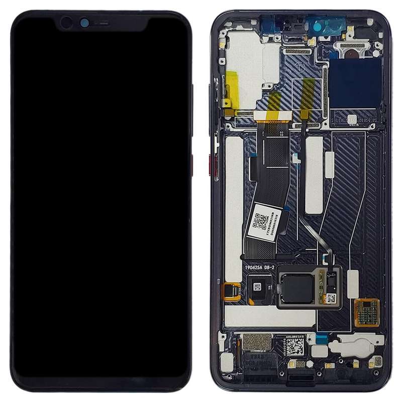 Original LCD Screen for Xiaomi Mi 8 Explorer / Mi 8 Pro Digitizer Full Assembly with Frame(Black)