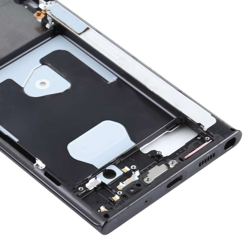 For Samsung Galaxy Note20 Ultra SM-N985F Middle Frame Bezel Plate With Parts (Black)
