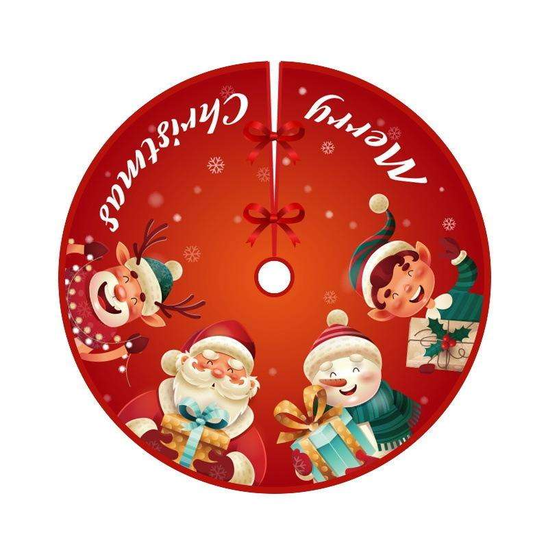 Christmas Tree Skirt Carpet Tree Bottom Cover Cloth Mat(006)