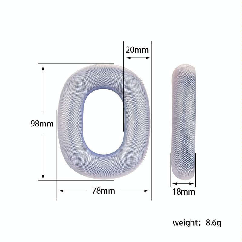 For AirPods Max Headphones Ear Cap Cover Replacement Part(Transparent)