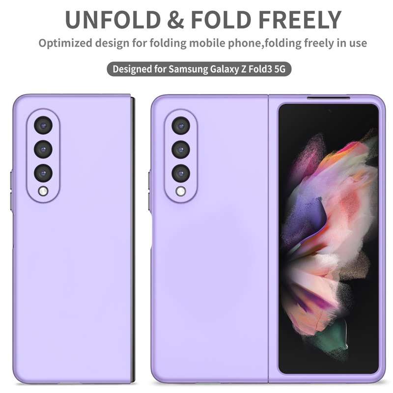 For Samsung Galaxy Z Fold3 5G Armor Foldable Phone Case(Purple)