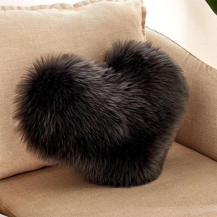 Home Cushion Pillow can be Washed without Core Heart-shaped Pillowcase, Size: 40x50cm(Dark Gray)