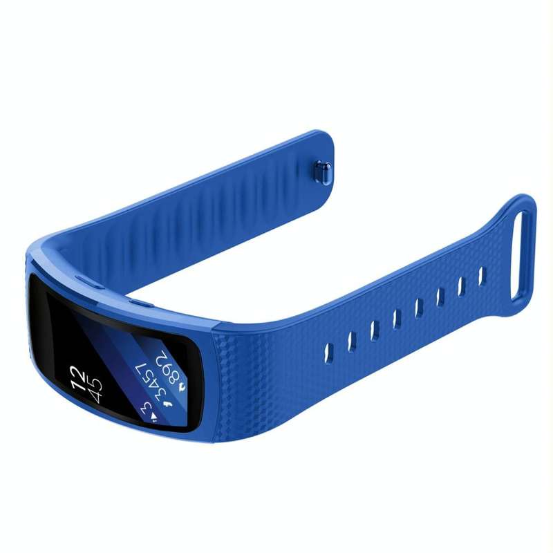 For Samsung Gear Fit2 Pro Silicone Watch Band, Size:L(Blue)