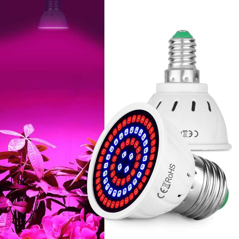 4 PCS LED Plant Growth Lamp Red Blue Spectrum Plant Fill Light, Power: E27 80 Beads