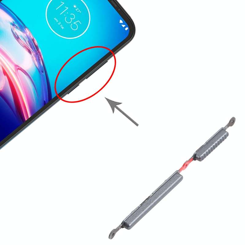 Power Button and Volume Control Button for Motorola Moto E6s (2020) (Black)