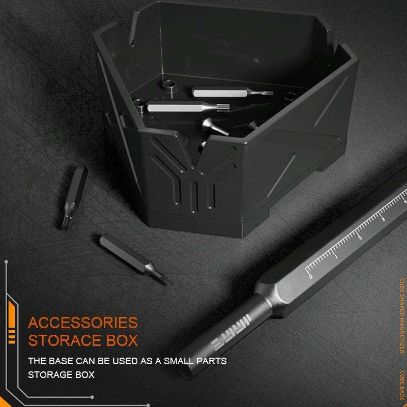 JAKEMY JM-Z21 Cube Shaped Screwdriver Magnetizer/Demagnetizer (Orange)