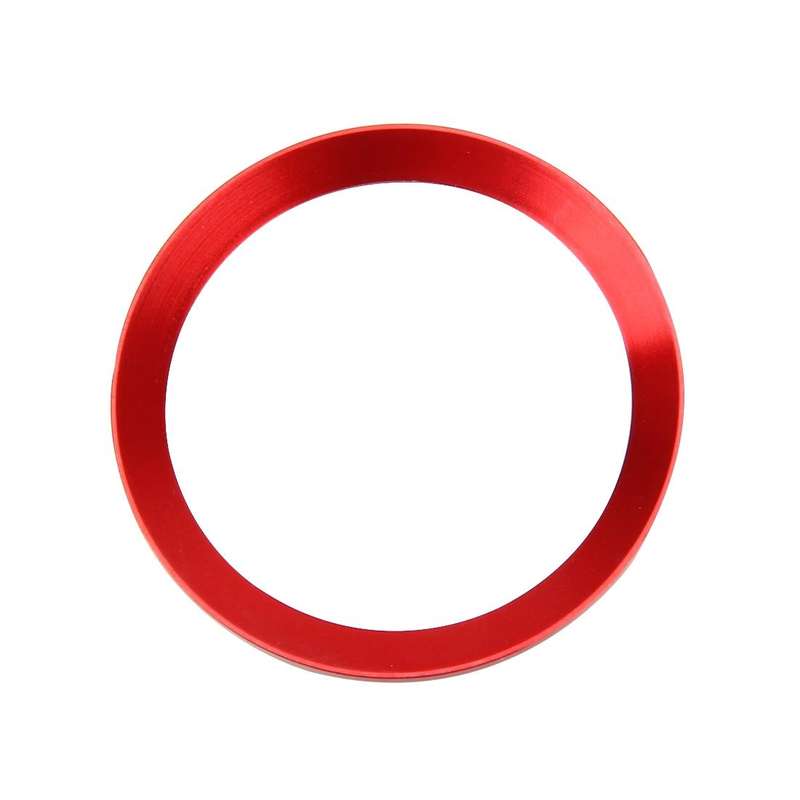Car Engine Start Key Push Button Ring Trim Aluminum Alloy Sticker Decoration for Volkswagen(Red)