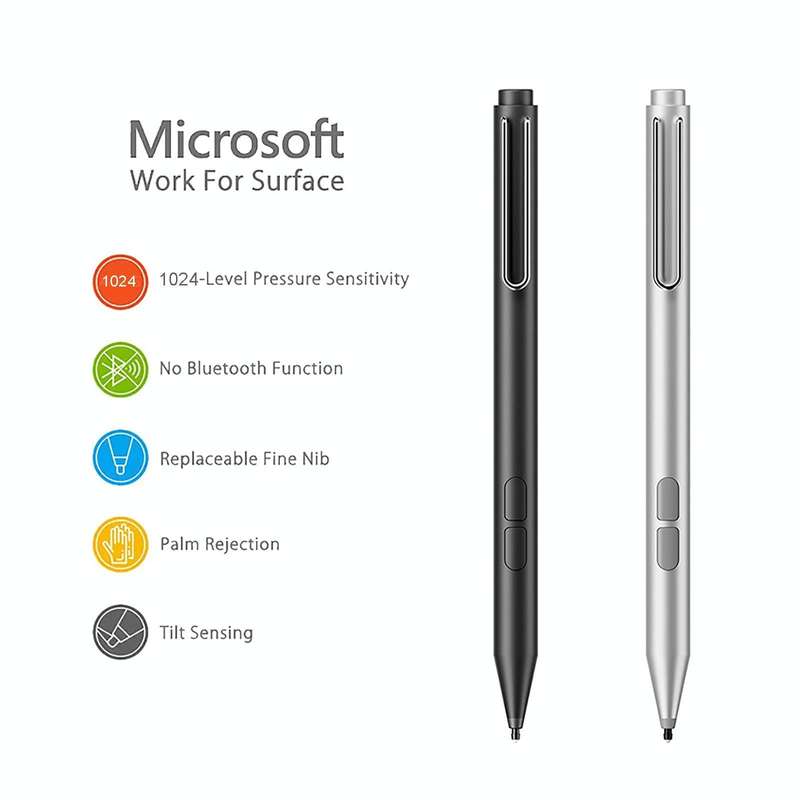 F94S For Microsoft Surface Series Stylus Pen 1024 Pressure Level Electronic Pen(Silver)