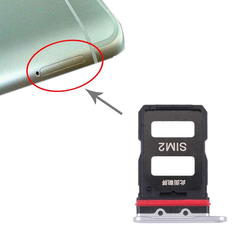 SIM Card Tray + SIM Card Tray for Xiaomi Redmi K40 Gaming M2012K10C M2104K10AC (Silver)