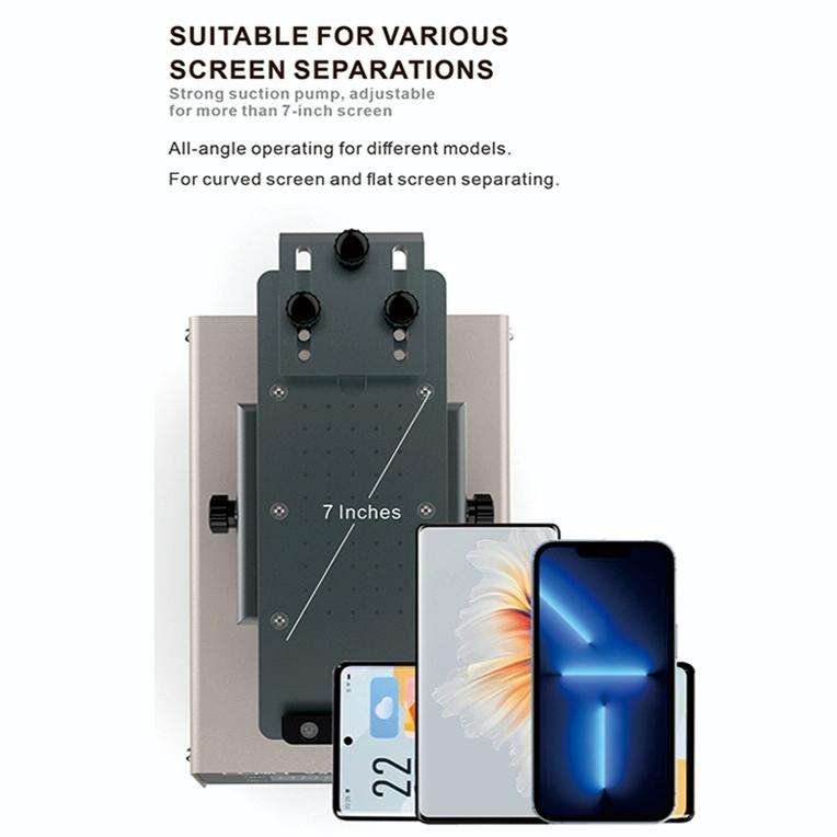 BAKU BA949C Heated 360-degree Rotating Fast LCD Screen Splitter(EU Plug 220V)