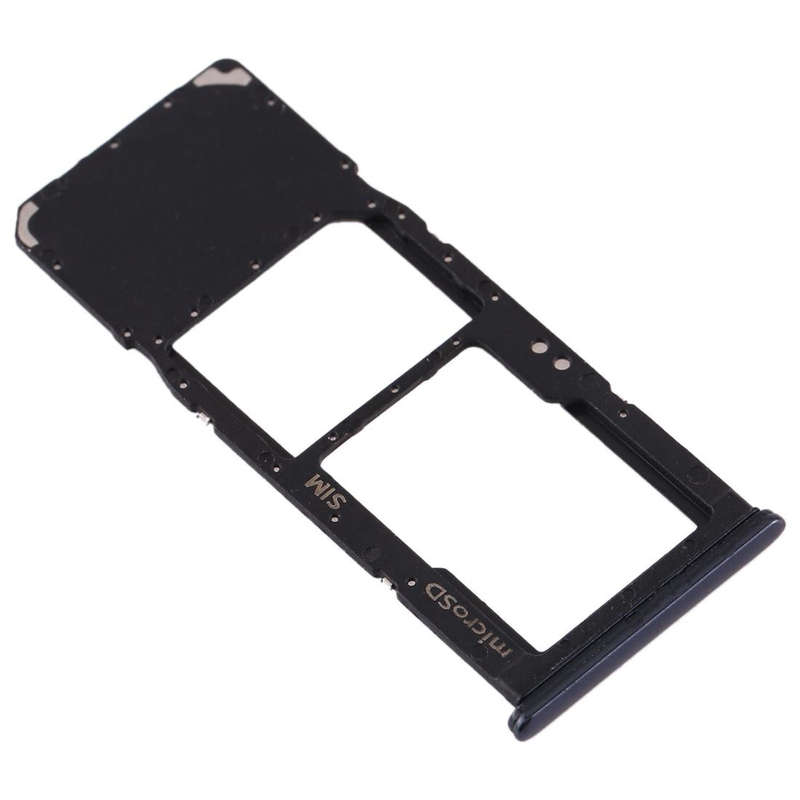 For Galaxy A70 SIM Card Tray + Micro SD Card Tray (Black)